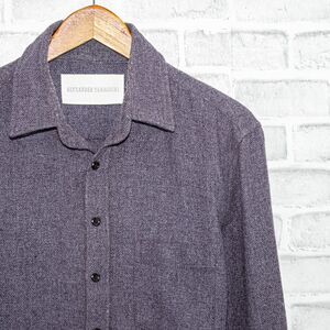 ALEXANDER YAMAGUCHI Gray Button up Flannel Shirt size Small Made in USA